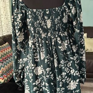 Miami Green and White Floral Dress